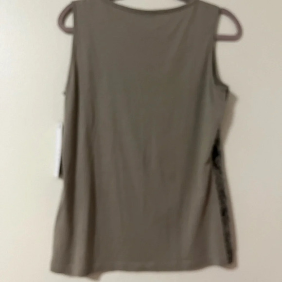 NWT Sequin Snakeskin Tank by Tribal Animal Print Sleeveless Size Medium Party - Picture 5 of 6